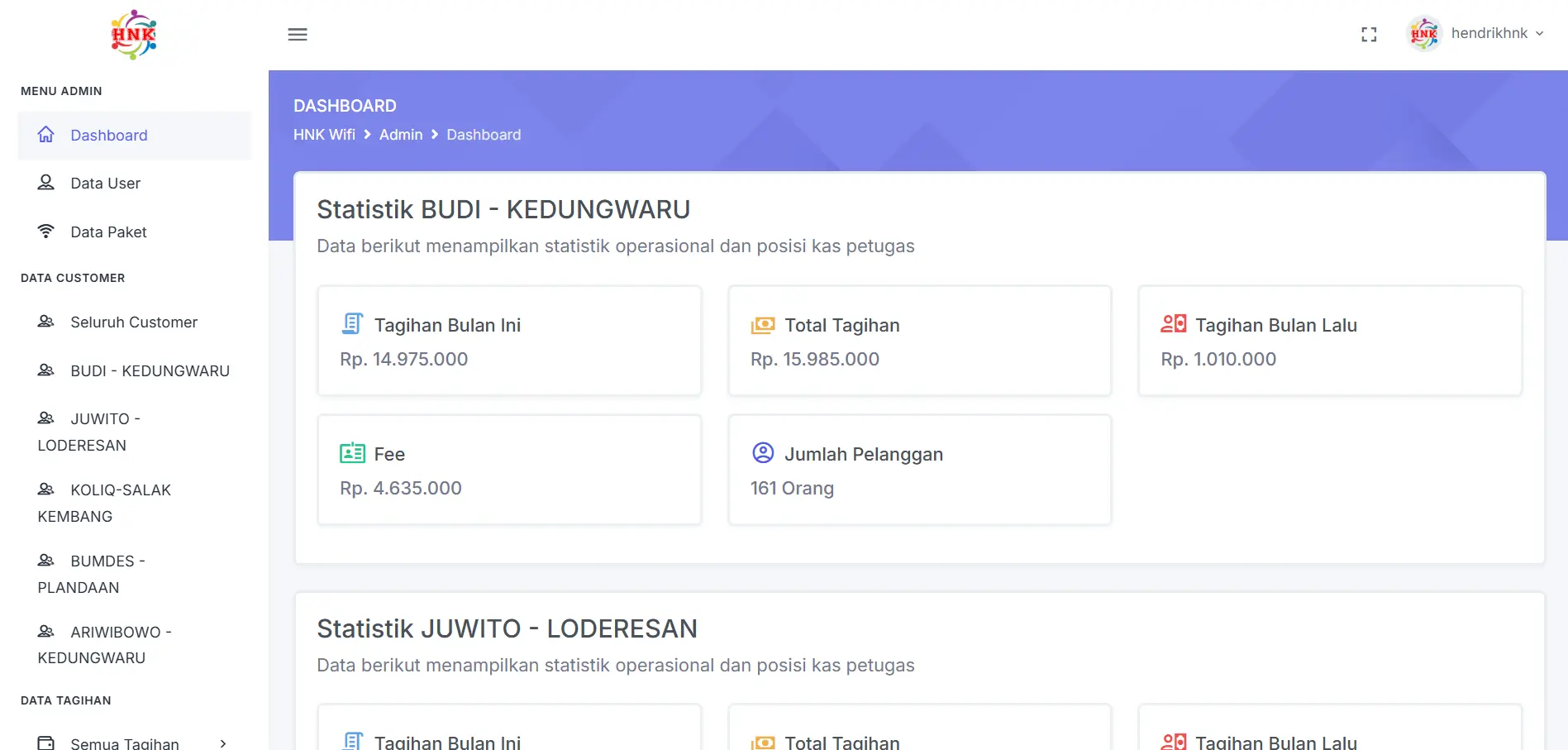 Pendataan Tagihan WiFi (HNK-WiFi)